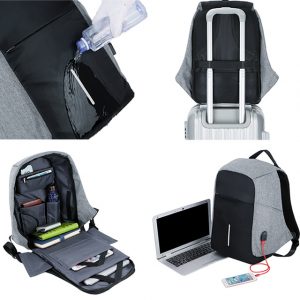 Men Anti theft Backpack USB Charging 15.6